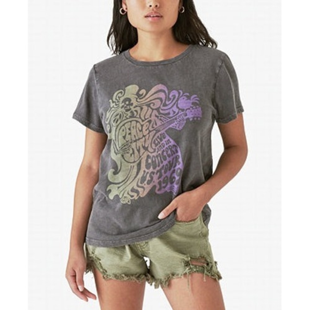 Lucky Brand Peace Live in Concert 1969 US Tour Graphic T-Shirt Women's Small